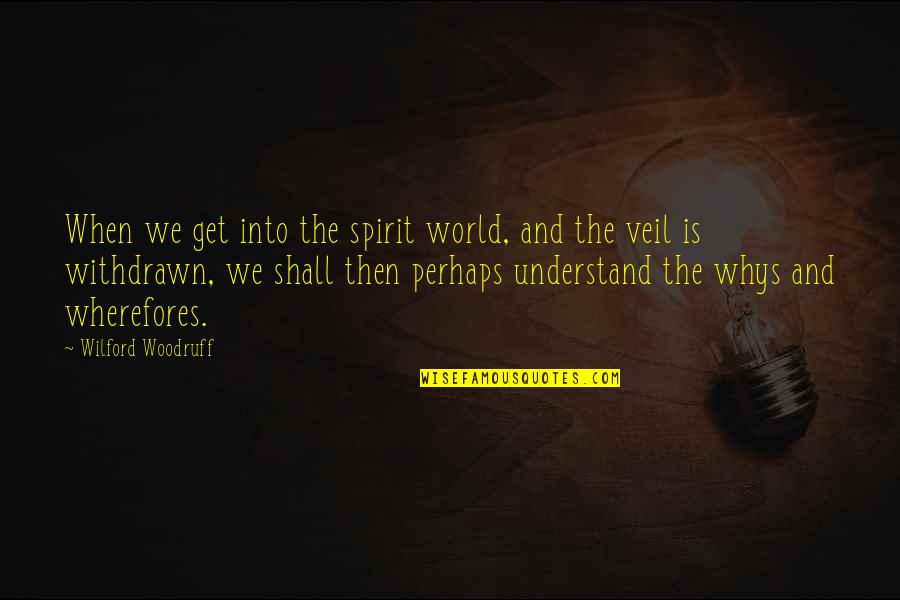 Whys Quotes By Wilford Woodruff: When we get into the spirit world, and