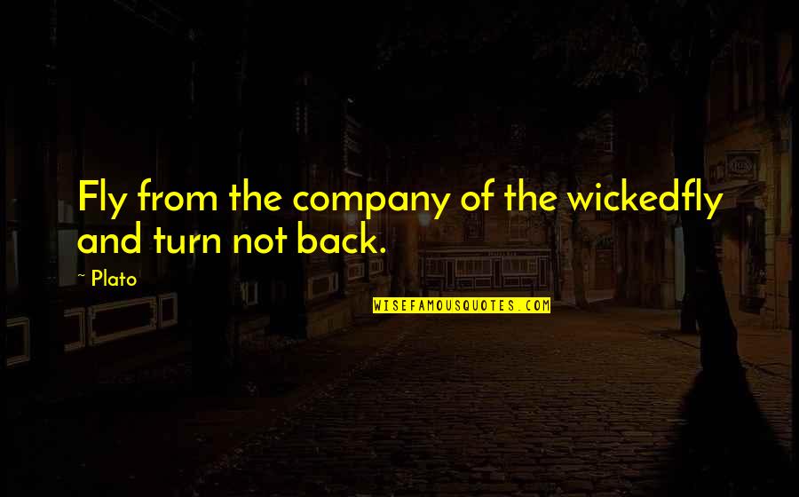 Wicked Turn Quotes By Plato: Fly from the company of the wickedfly and