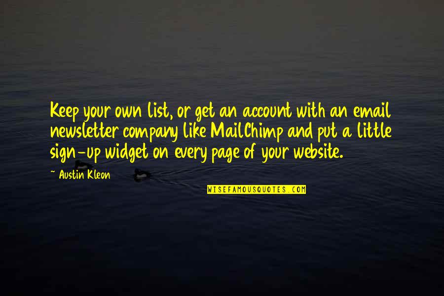 Widget With Quotes By Austin Kleon: Keep your own list, or get an account Widget With Quotes By Austin Kleon: Keep your own list, or get an account