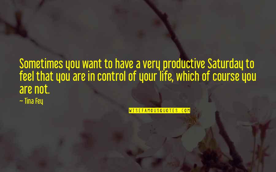 Widmeyer Company Quotes By Tina Fey: Sometimes you want to have a very productive