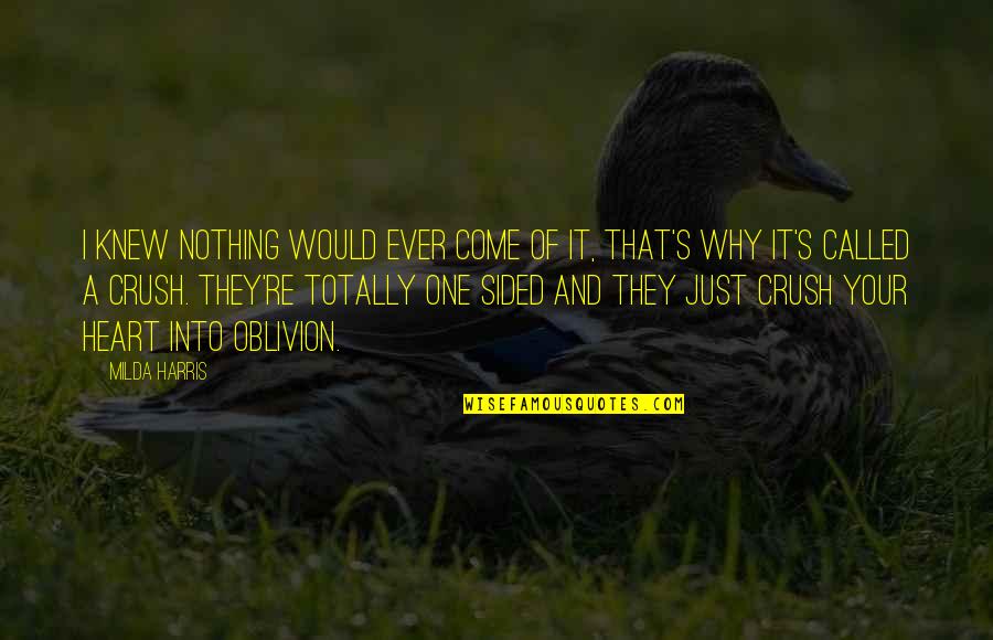 Wiedel Lisa Quotes By Milda Harris: I knew nothing would ever come of it, Wiedel Lisa Quotes By Milda Harris: I knew nothing would ever come of it,