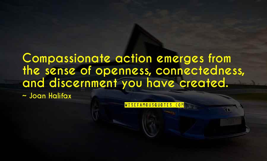 Wiegand Alpine Quotes By Joan Halifax: Compassionate action emerges from the sense of openness, Wiegand Alpine Quotes By Joan Halifax: Compassionate action emerges from the sense of openness,