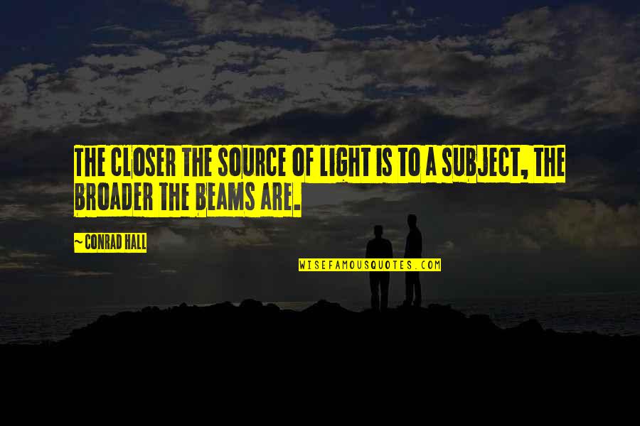 Wielicki Sklep Quotes By Conrad Hall: The closer the source of light is to