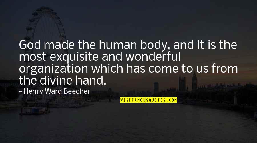 Wienceks Dairy Quotes By Henry Ward Beecher: God made the human body, and it is Wienceks Dairy Quotes By Henry Ward Beecher: God made the human body, and it is