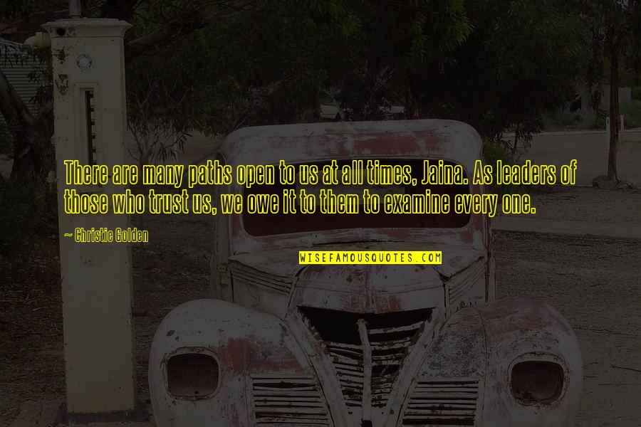 Wienie Dogs Quotes By Christie Golden: There are many paths open to us at