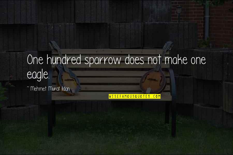 Wierzba Quotes By Mehmet Murat Ildan: One hundred sparrow does not make one eagle. Wierzba Quotes By Mehmet Murat Ildan: One hundred sparrow does not make one eagle.