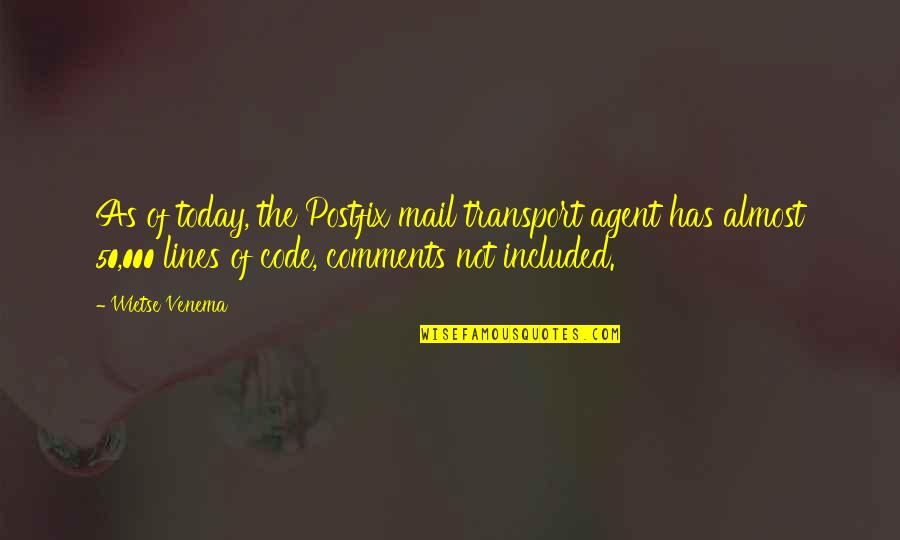 Wietse Venema Quotes By Wietse Venema: As of today, the Postfix mail transport agent