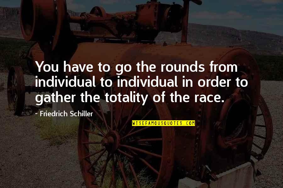 Wieza Ajfla Quotes By Friedrich Schiller: You have to go the rounds from individual Wieza Ajfla Quotes By Friedrich Schiller: You have to go the rounds from individual