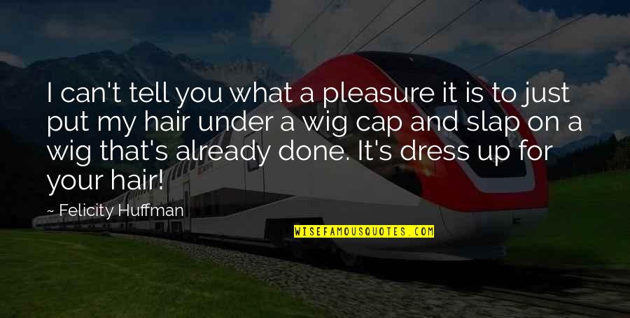 Wig Quotes By Felicity Huffman: I can't tell you what a pleasure it