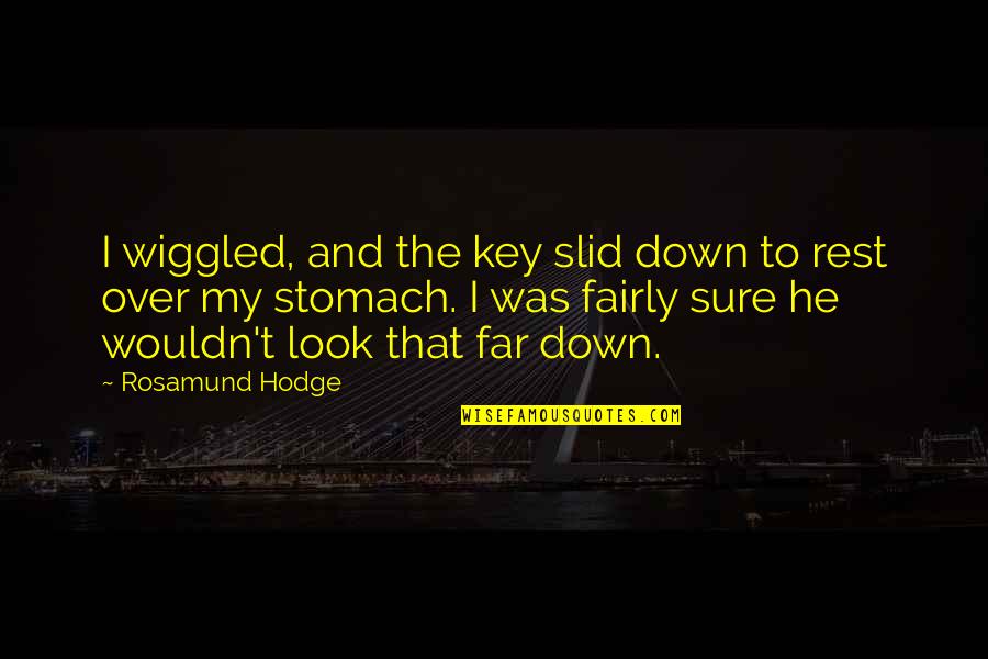 Wiggled Quotes By Rosamund Hodge: I wiggled, and the key slid down to