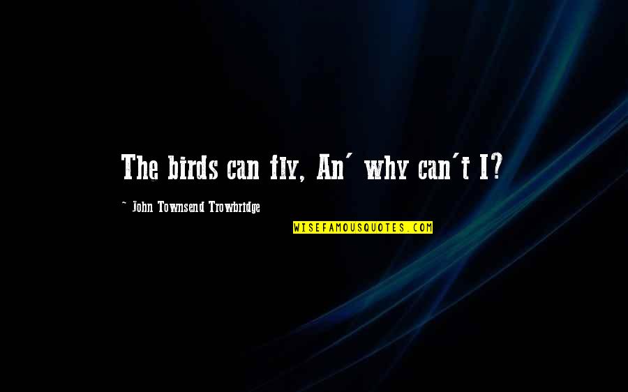 Wiggy Board Quotes By John Townsend Trowbridge: The birds can fly, An' why can't I? Wiggy Board Quotes By John Townsend Trowbridge: The birds can fly, An' why can't I?