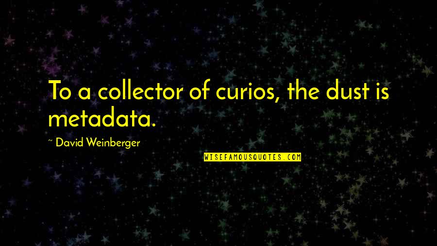Wijesinghe Kathryn Quotes By David Weinberger: To a collector of curios, the dust is Wijesinghe Kathryn Quotes By David Weinberger: To a collector of curios, the dust is