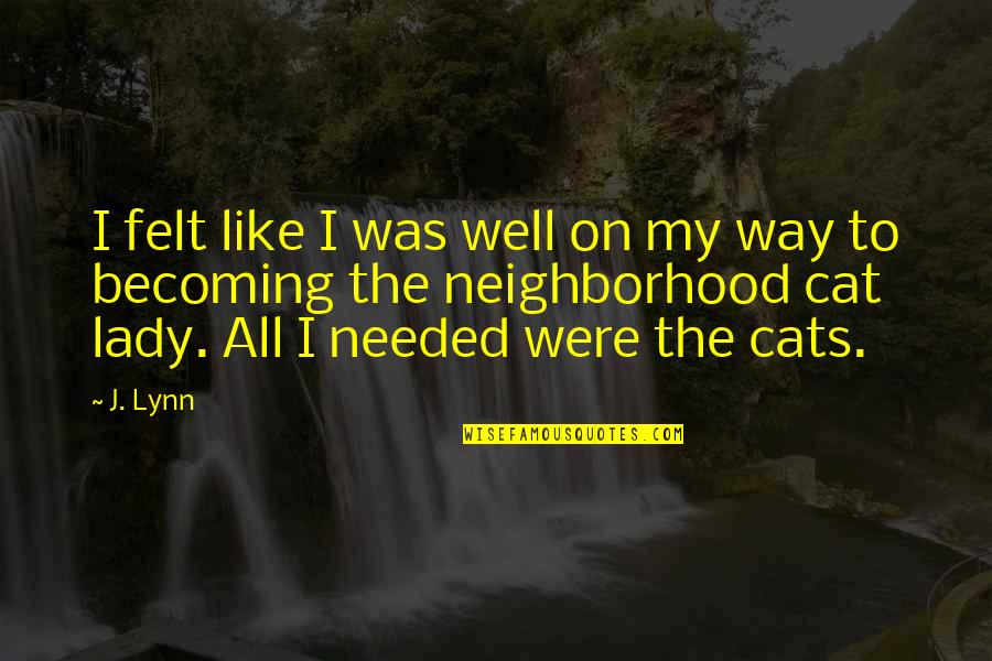 Wijitra Noree Quotes By J. Lynn: I felt like I was well on my Wijitra Noree Quotes By J. Lynn: I felt like I was well on my