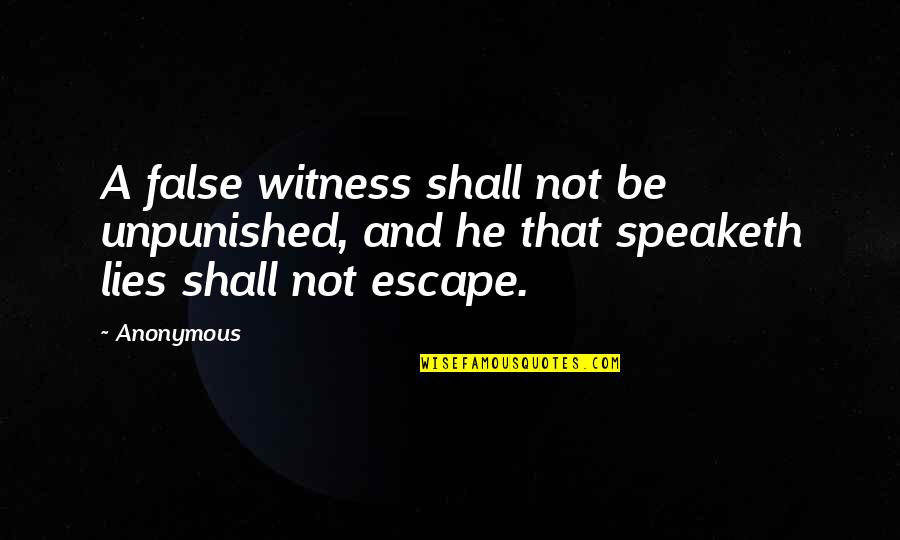 Wijlhuizen Velp Quotes By Anonymous: A false witness shall not be unpunished, and