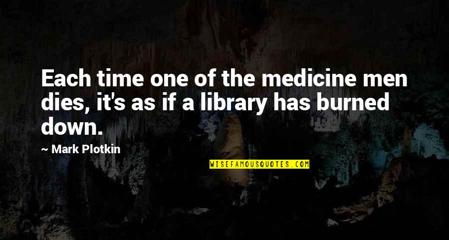 Wijngaarden Zwitserland Quotes By Mark Plotkin: Each time one of the medicine men dies,