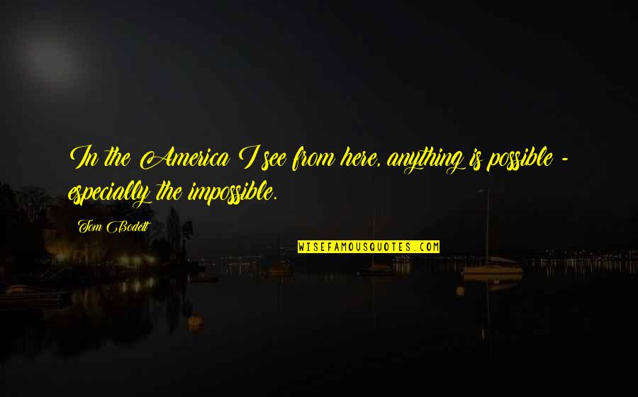 Wijnruit Quotes By Tom Bodett: In the America I see from here, anything