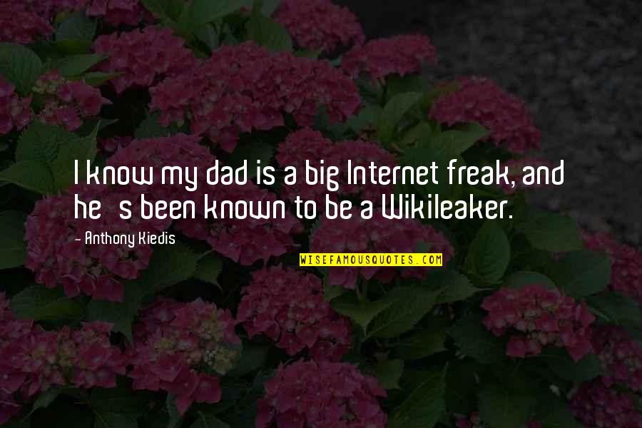 Wikileaker Quotes By Anthony Kiedis: I know my dad is a big Internet