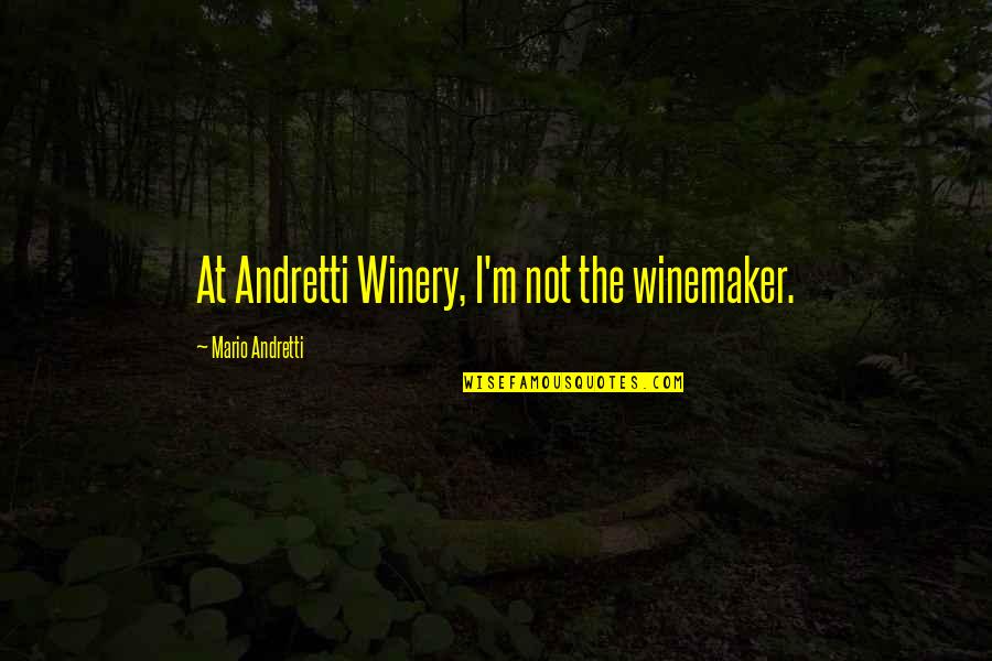 Wilander Quotes By Mario Andretti: At Andretti Winery, I'm not the winemaker.
