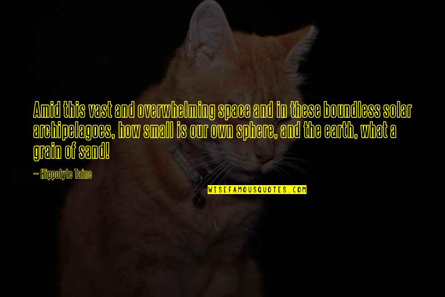 Wilchester Quotes By Hippolyte Taine: Amid this vast and overwhelming space and in Wilchester Quotes By Hippolyte Taine: Amid this vast and overwhelming space and in