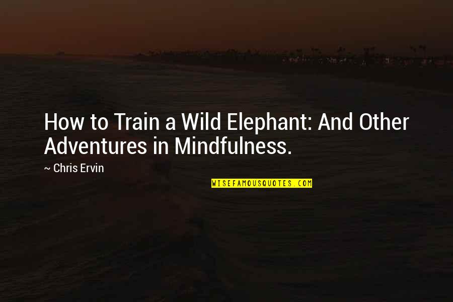Wilczynski Et Al Quotes By Chris Ervin: How to Train a Wild Elephant: And Other