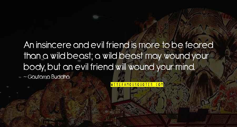 Wild Beast Quotes By Gautama Buddha: An insincere and evil friend is more to Wild Beast Quotes By Gautama Buddha: An insincere and evil friend is more to