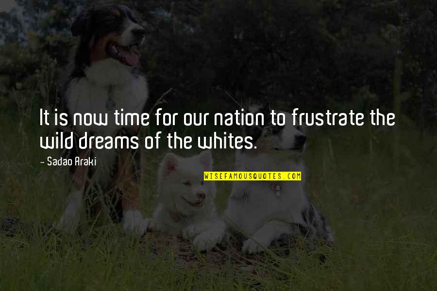 Wild Dreams Quotes By Sadao Araki: It is now time for our nation to