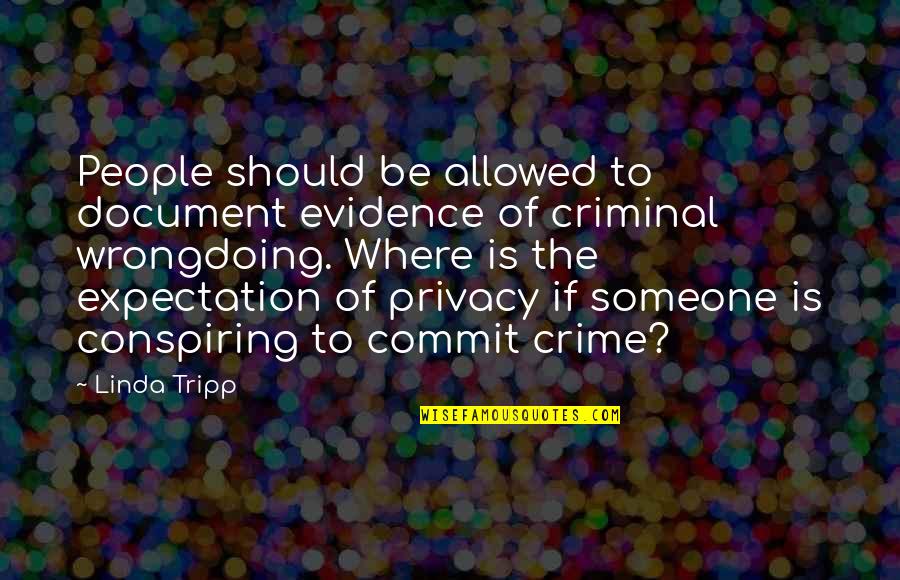 Wildavsky Two Quotes By Linda Tripp: People should be allowed to document evidence of