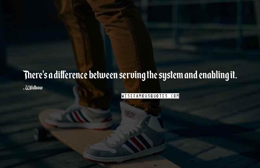 Wildbow quotes: There's a difference between serving the system and enabling it.