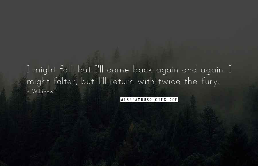 Wildbow quotes: I might fall, but I'll come back again and again. I might falter, but I'll return with twice the fury.