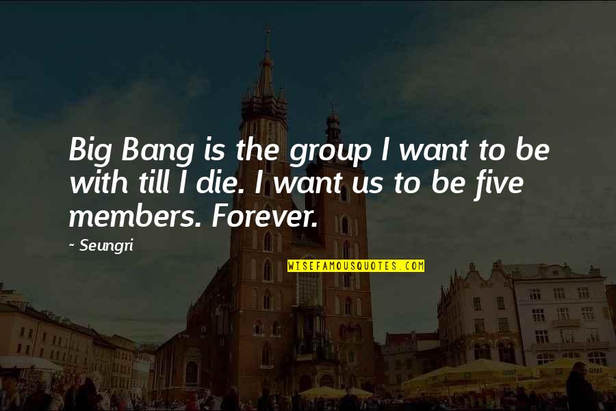 Wilderness Edge Campground Quotes By Seungri: Big Bang is the group I want to