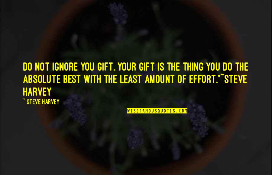 Wilderness Resort Quotes By Steve Harvey: Do not ignore you gift. Your gift is