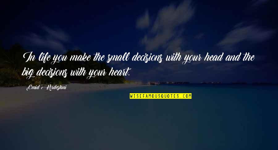 Wilfong Heating Quotes By Omid Kordestani: In life you make the small decisions with Wilfong Heating Quotes By Omid Kordestani: In life you make the small decisions with