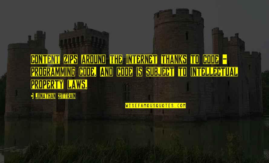 Wilfredo Rosado Quotes By Jonathan Zittrain: Content zips around the Internet thanks to code Wilfredo Rosado Quotes By Jonathan Zittrain: Content zips around the Internet thanks to code