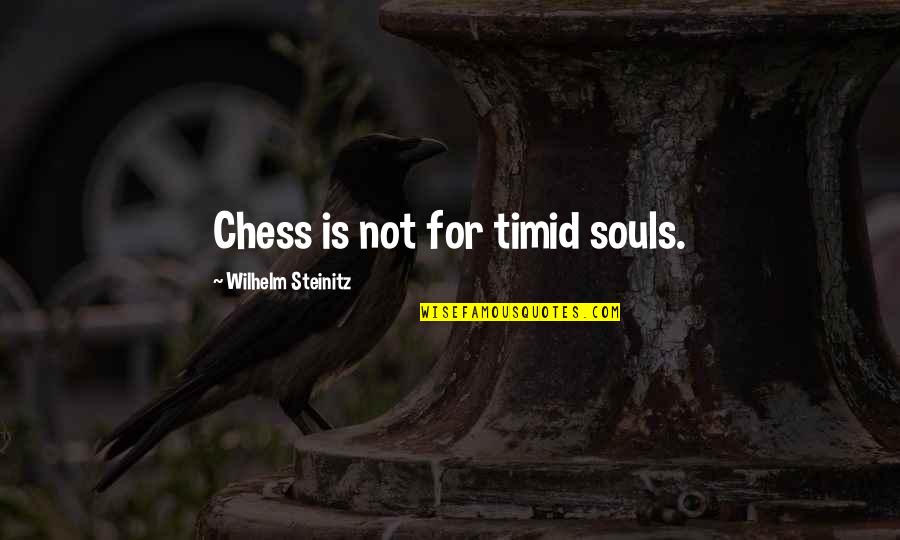 Wilhelm Steinitz Quotes By Wilhelm Steinitz: Chess is not for timid souls.