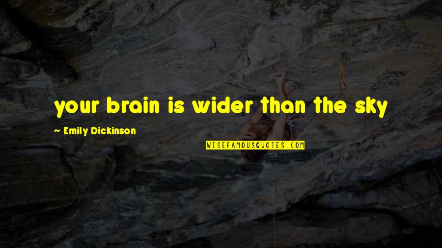 Wilhelmus A Brakel Quotes By Emily Dickinson: your brain is wider than the sky Wilhelmus A Brakel Quotes By Emily Dickinson: your brain is wider than the sky