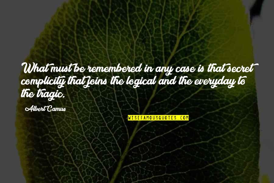 Wilke Quotes By Albert Camus: What must be remembered in any case is