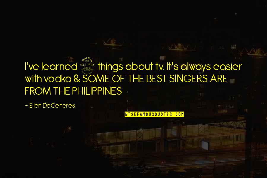 Wilkomirska Wanda Quotes By Ellen DeGeneres: I've learned 2 things about tv. It's always Wilkomirska Wanda Quotes By Ellen DeGeneres: I've learned 2 things about tv. It's always