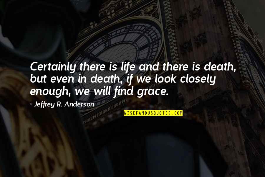 Will Anderson Quotes By Jeffrey R. Anderson: Certainly there is life and there is death,
