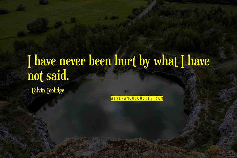 Will Jem Tessa Time Heals Quotes By Calvin Coolidge: I have never been hurt by what I