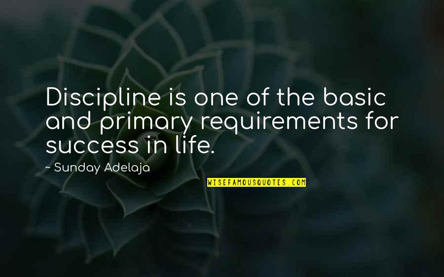 Will Miss You Always Quotes By Sunday Adelaja: Discipline is one of the basic and primary