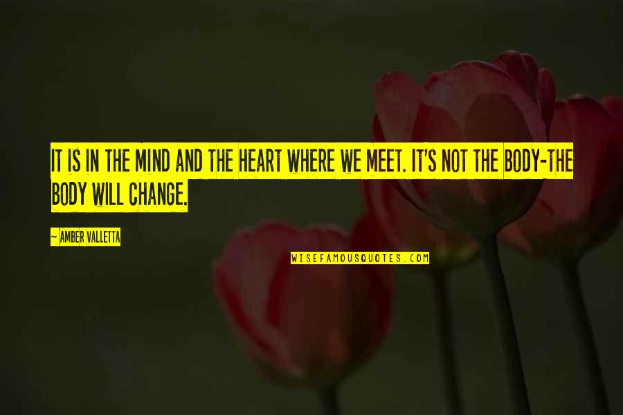 Will Not Change Quotes By Amber Valletta: It is in the mind and the heart