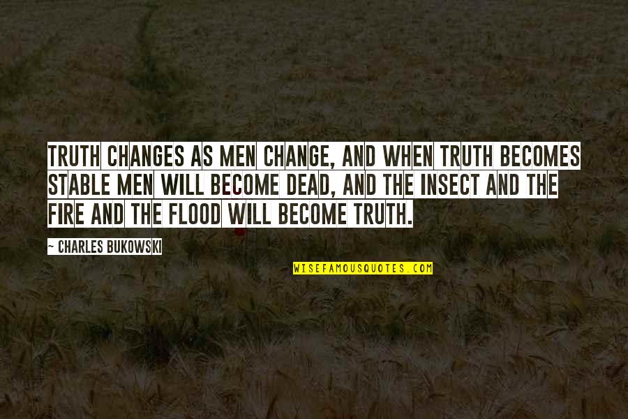 Will Quotes By Charles Bukowski: Truth changes as men change, and when truth Will Quotes By Charles Bukowski: Truth changes as men change, and when truth