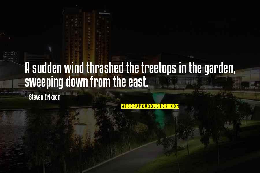 Will Smith Self Esteem Quotes By Steven Erikson: A sudden wind thrashed the treetops in the