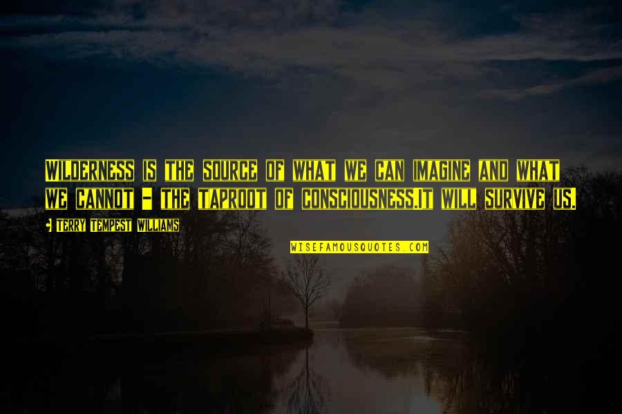 Will Survive Quotes By Terry Tempest Williams: Wilderness is the source of what we can