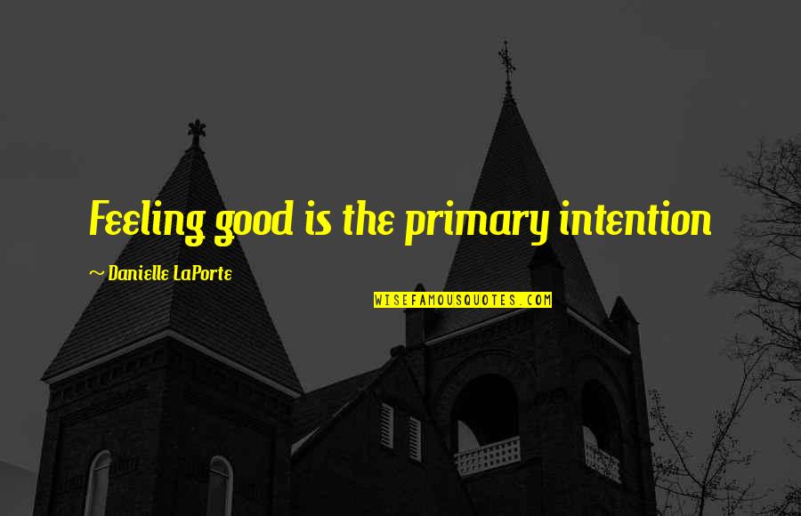 Will Vinton Quotes By Danielle LaPorte: Feeling good is the primary intention