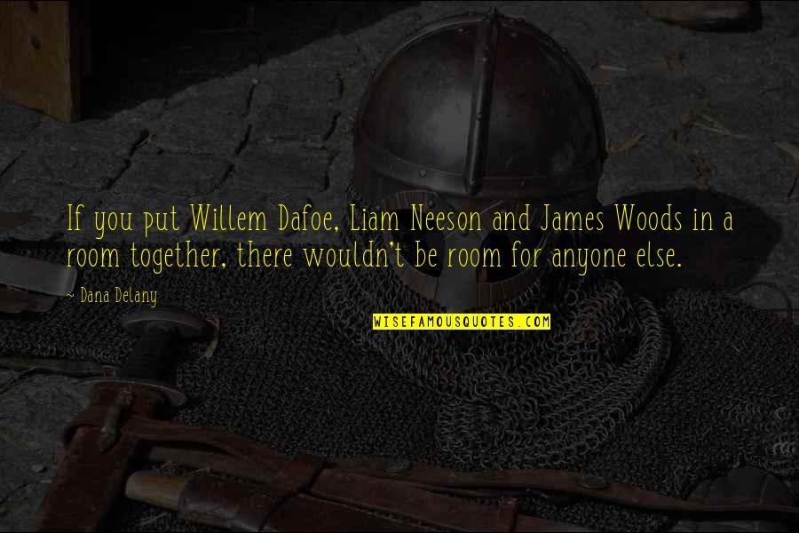 Willem Dafoe Quotes By Dana Delany: If you put Willem Dafoe, Liam Neeson and