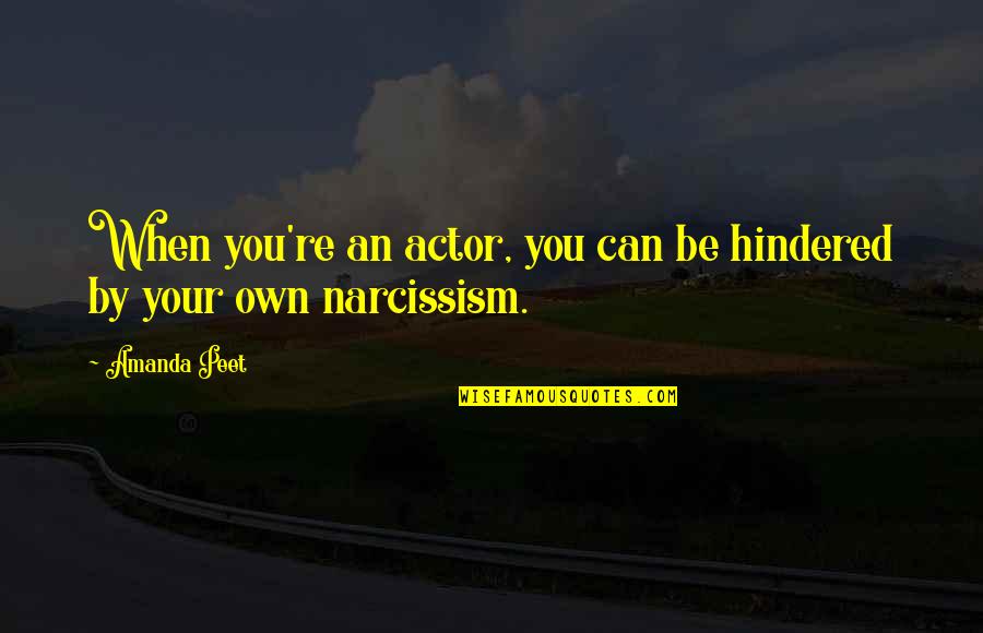 Willemien Kets Quotes By Amanda Peet: When you're an actor, you can be hindered