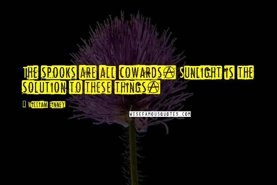 William Binney quotes: The spooks are all cowards. Sunlight is the solution to these things.