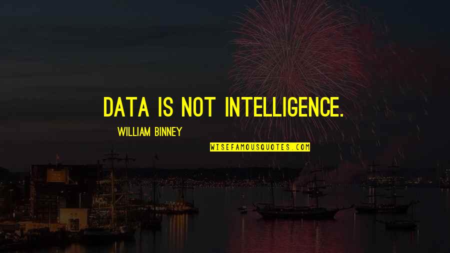 William Binney Quotes By William Binney: Data is not intelligence.