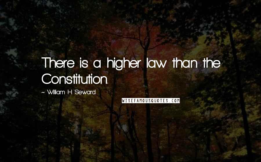 William H. Seward quotes: There is a higher law than the Constitution.